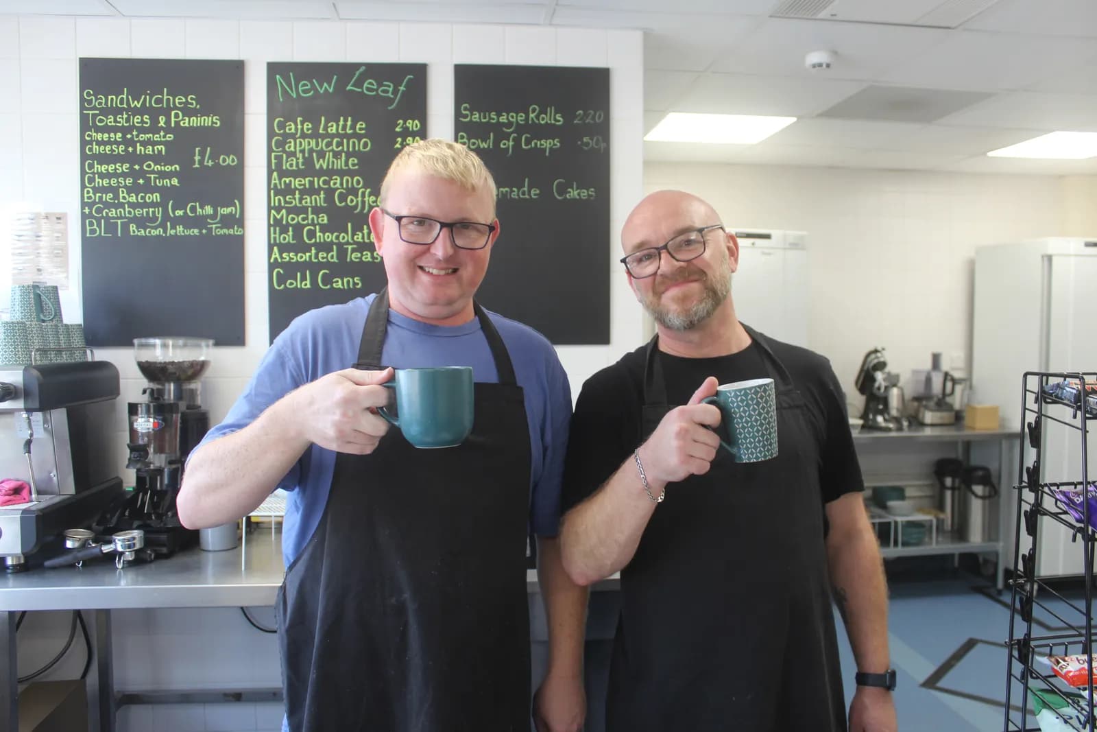 Chris and Gary at New Leaf Cafe