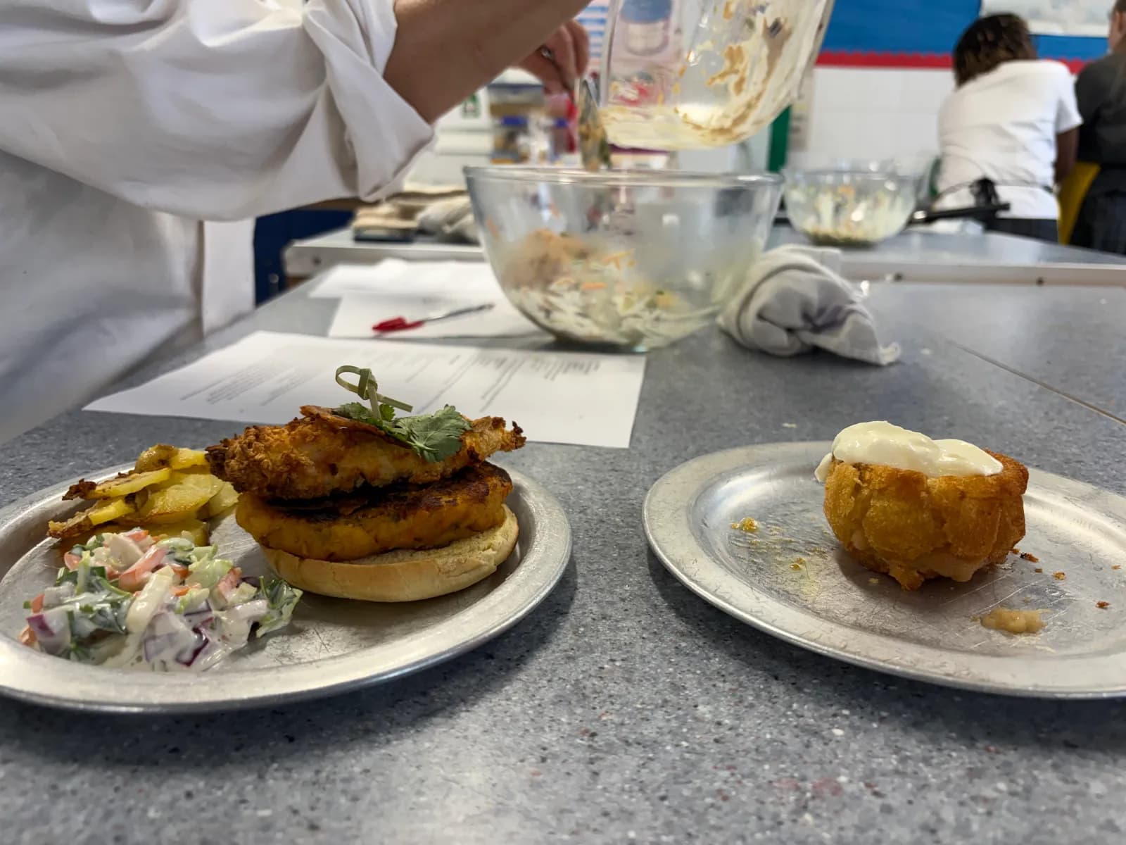 Finished dishes food waste workshop